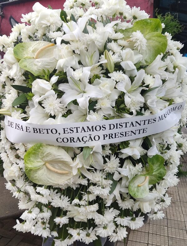 Coroa de Flores Branca Nobre