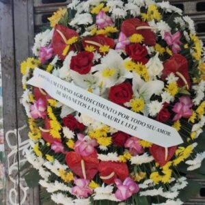 Coroa de Flores Nobres Coloridas
