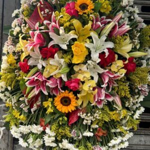 Coroa de Flores Nobres Coloridas