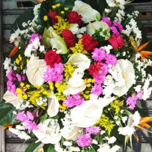 Coroa de Flores Coloridas Pequenas
